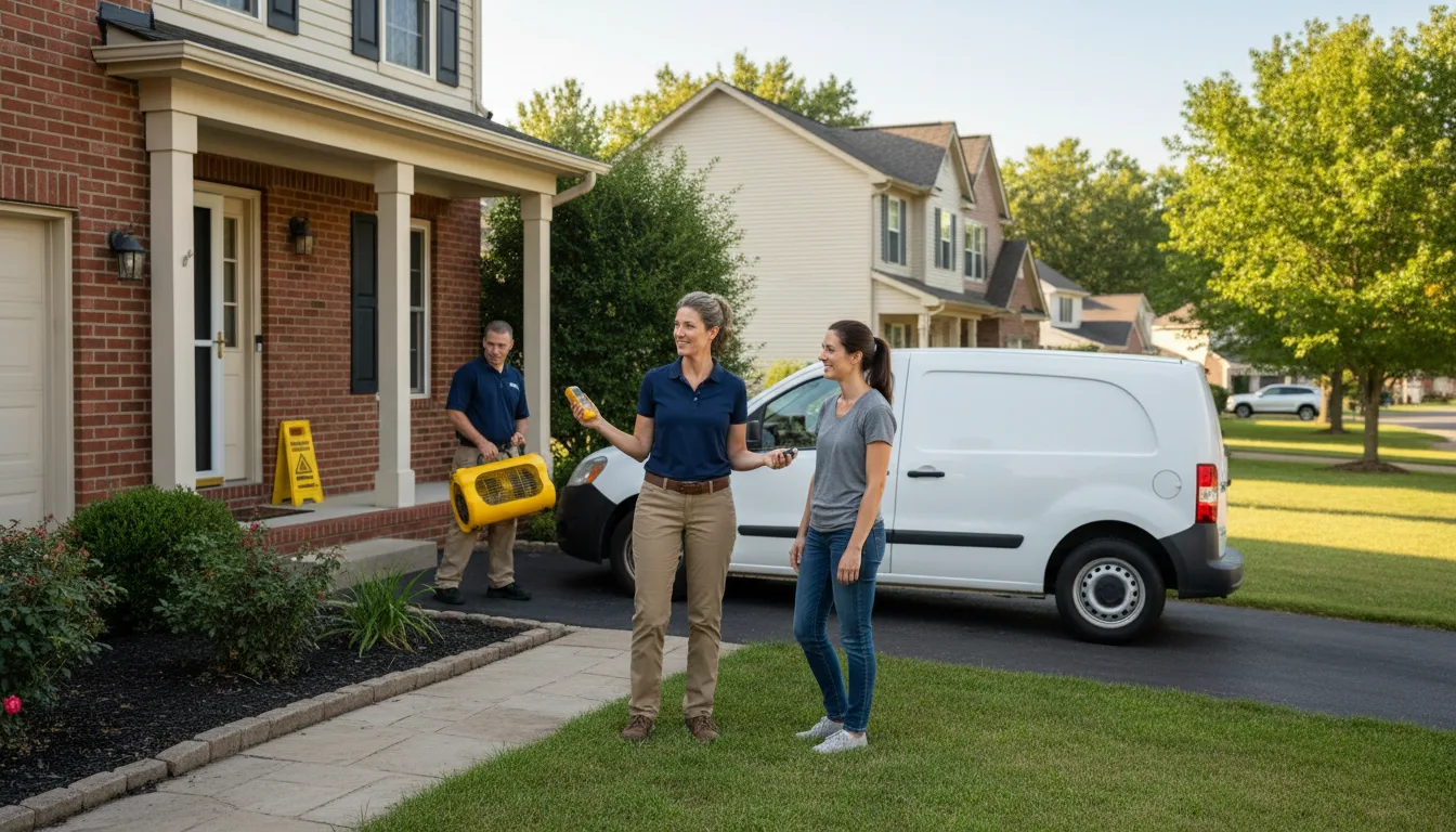 Residential water damage restoration in Falls Creek, PA